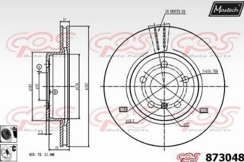 Maxtech 873048.6060 - Тормозной диск unicars.by