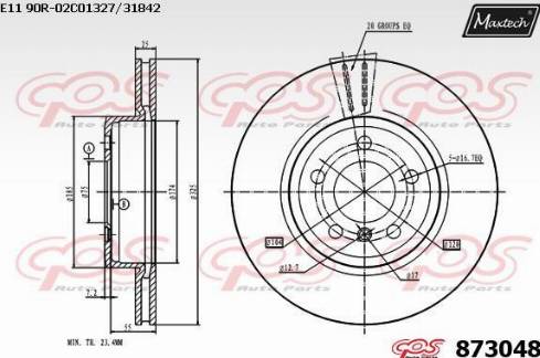 Maxtech 873048.0000 - Тормозной диск unicars.by