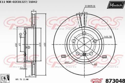 Maxtech 873048.0080 - Тормозной диск unicars.by