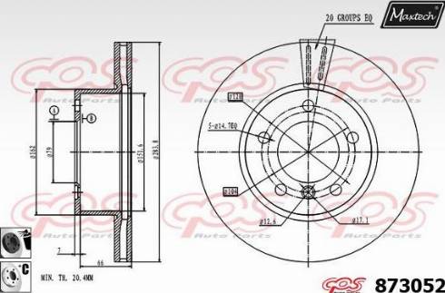 Maxtech 873052.6060 - Тормозной диск unicars.by