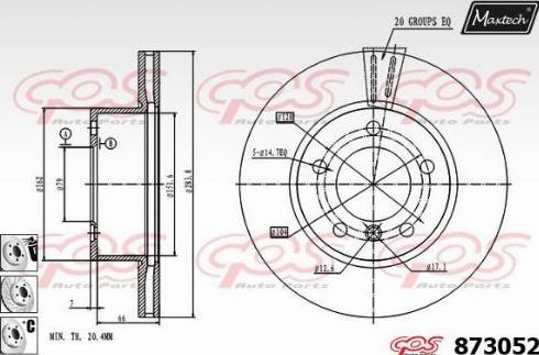 Maxtech 873052.6880 - Тормозной диск unicars.by