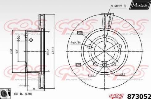 Maxtech 873052.0060 - Тормозной диск unicars.by