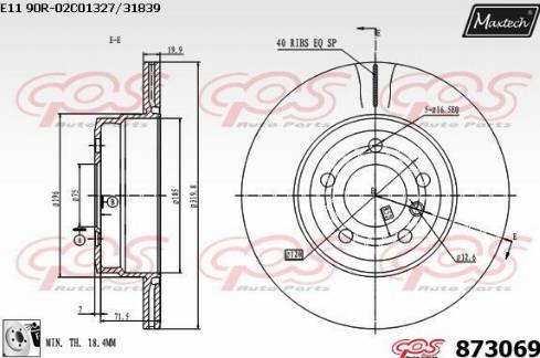 Maxtech 873069.0080 - Тормозной диск unicars.by