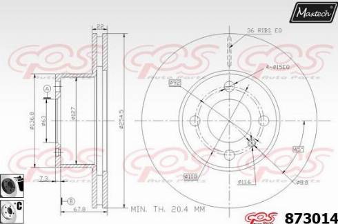 Maxtech 873014.6060 - Тормозной диск unicars.by