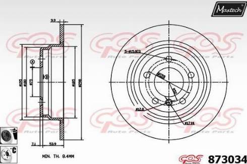 Maxtech 873034.6060 - Тормозной диск unicars.by