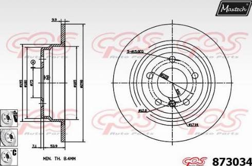 Maxtech 873034.6880 - Тормозной диск unicars.by