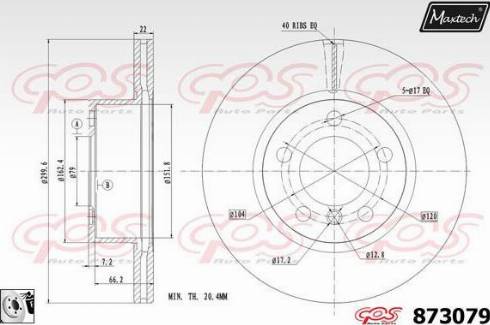 Maxtech 873079.0080 - Тормозной диск unicars.by