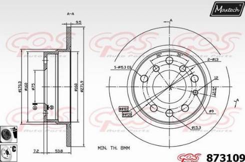 Maxtech 873109.6060 - Тормозной диск unicars.by