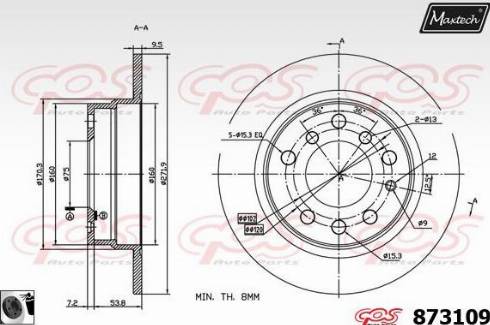 Maxtech 873109.0060 - Тормозной диск unicars.by