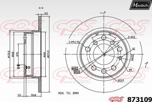 Maxtech 873109.0000 - Тормозной диск unicars.by