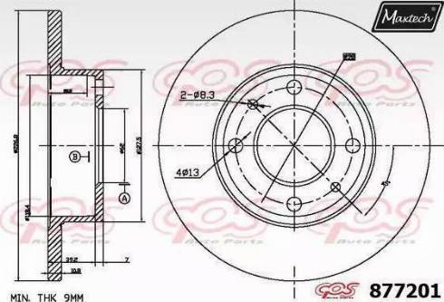 Maxtech 877201.6060 - Тормозной диск unicars.by