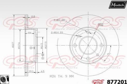 Maxtech 877201.0060 - Тормозной диск unicars.by