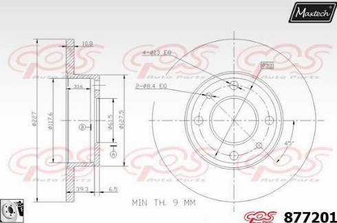 Maxtech 877201.0080 - Тормозной диск unicars.by