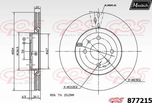 Maxtech 877215.0000 - Тормозной диск unicars.by