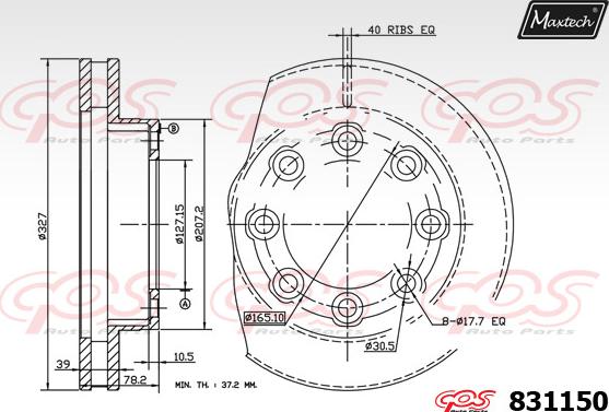 Maxtech 877215 - Тормозной диск unicars.by