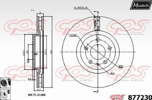 Maxtech 877230.6060 - Тормозной диск unicars.by