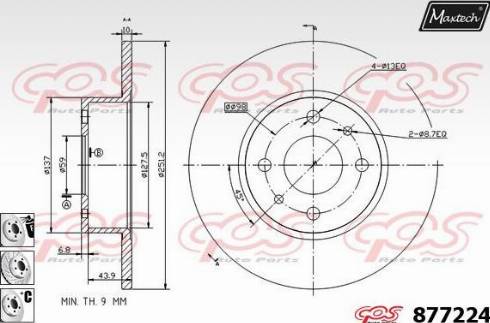 Maxtech 877224.6980 - Тормозной диск unicars.by