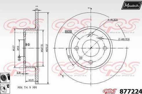 Maxtech 877224.6060 - Тормозной диск unicars.by