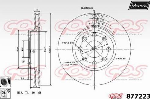 Maxtech 877223.6060 - Тормозной диск unicars.by