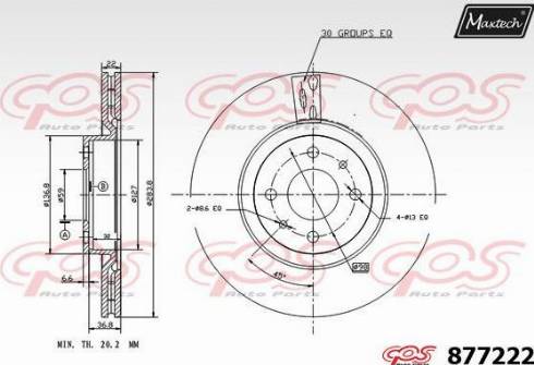 Maxtech 877222.0000 - Тормозной диск unicars.by