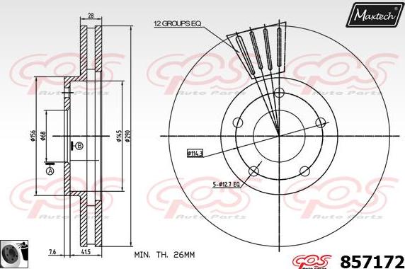 Maxtech 70160045 - Комплект направляющей гильзы, тормозной поршень unicars.by