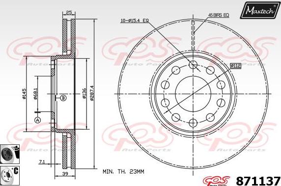 Maxtech 70160030 - Комплект направляющей гильзы, тормозной поршень unicars.by