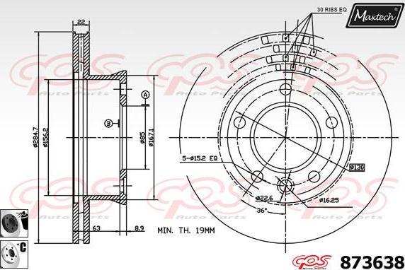 Maxtech 70160101 - Комплект направляющей гильзы, тормозной поршень unicars.by