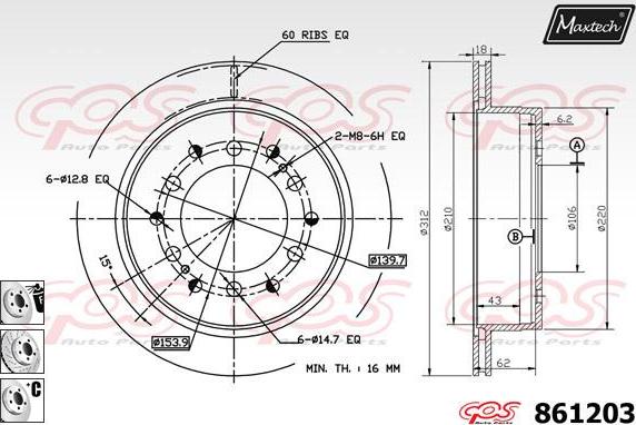 Maxtech 72934010 - Поршень, корпус скобы тормоза unicars.by