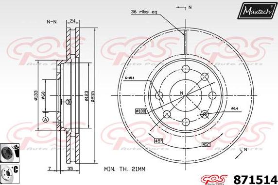 Maxtech 70160126 - Комплект направляющей гильзы, тормозной поршень unicars.by