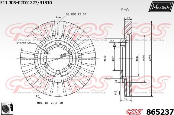 Maxtech 70180331 - Прокладка, поршень корпуса скобы тормоза unicars.by