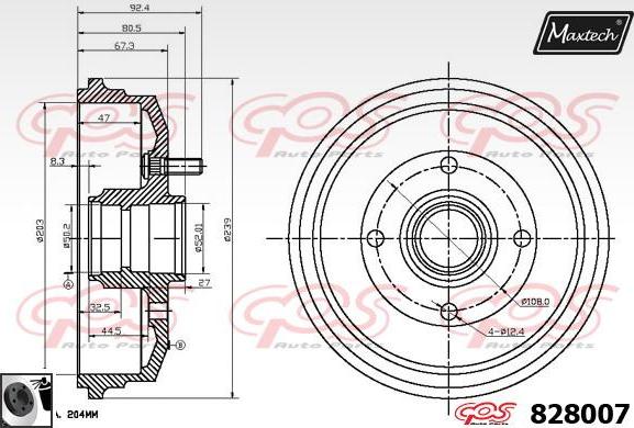 Maxtech 70180325 - Прокладка, поршень корпуса скобы тормоза unicars.by