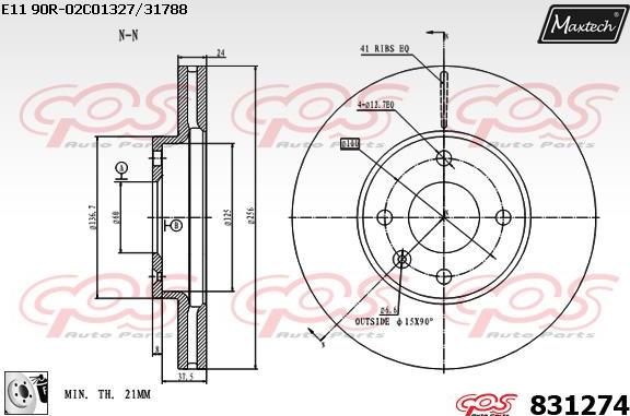 Maxtech 70180259 - Прокладка, поршень корпуса скобы тормоза unicars.by