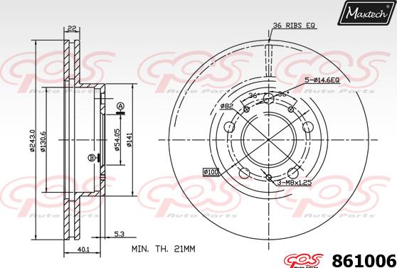 Maxtech 70200496 - Ремкомплект, тормозной суппорт unicars.by