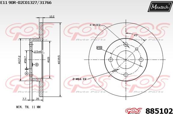 Maxtech 70200491 - Ремкомплект, тормозной суппорт unicars.by