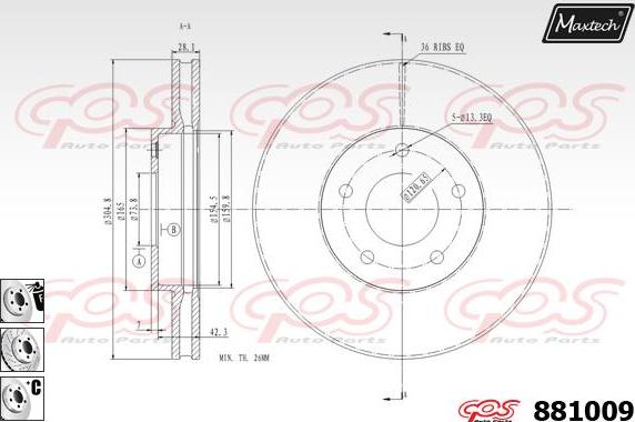 Maxtech 70200434 - Ремкомплект, тормозной суппорт unicars.by