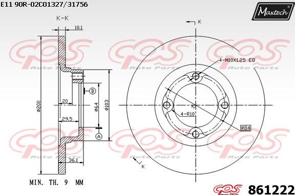 Maxtech 70200511 - Ремкомплект, тормозной суппорт unicars.by