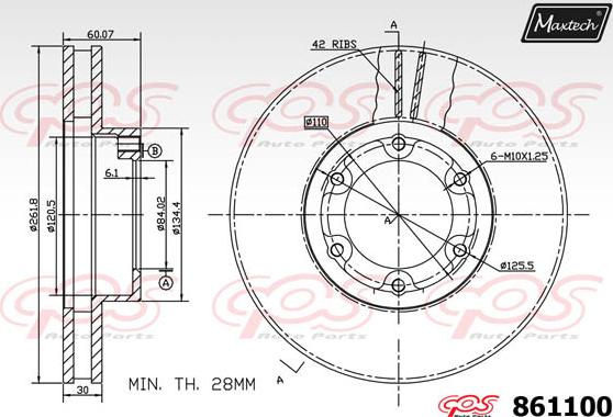 Maxtech 70200651 - Ремкомплект, тормозной суппорт unicars.by