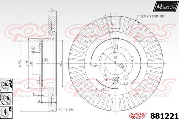 Maxtech 873551 - Тормозной диск unicars.by