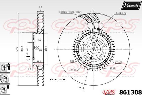 Maxtech 70200096 - Ремкомплект, тормозной суппорт unicars.by