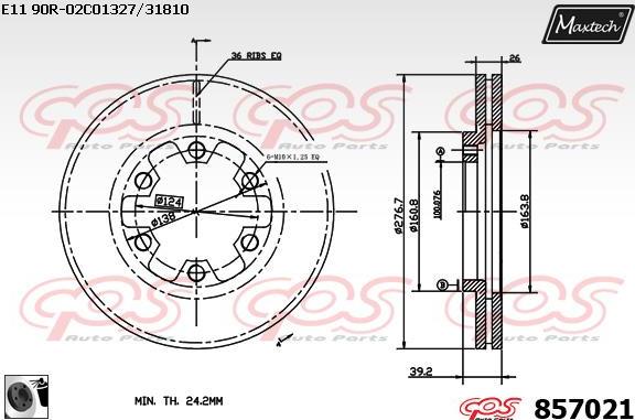 Maxtech 70200100 - Ремкомплект, тормозной суппорт unicars.by