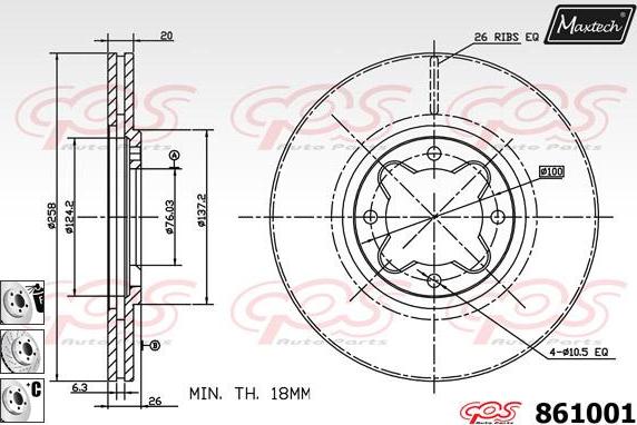 Maxtech 70200323 - Ремкомплект, тормозной суппорт unicars.by