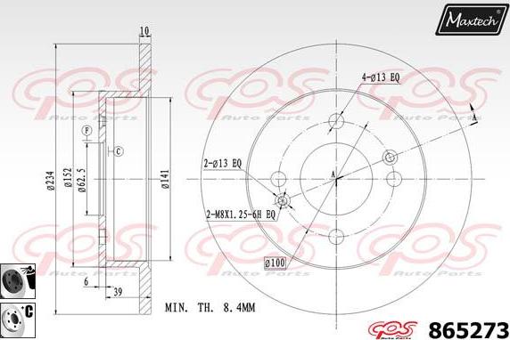 Maxtech 70200248 - Ремкомплект, тормозной суппорт unicars.by