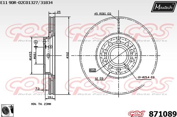 Maxtech 70200208 - Ремкомплект, тормозной суппорт unicars.by