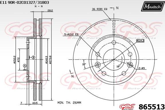 Maxtech 70200218 - Ремкомплект, тормозной суппорт unicars.by