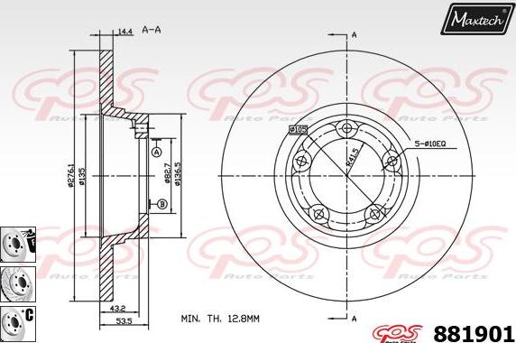 Maxtech 70200717 - Ремкомплект, тормозной суппорт unicars.by