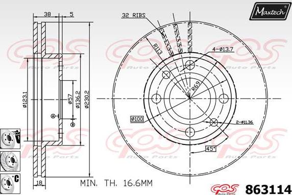 Maxtech 72946001 - Поршень, корпус скобы тормоза unicars.by