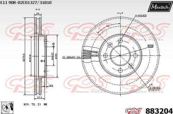 Maxtech 71810154 - Направляющий болт, корпус скобы тормоза unicars.by