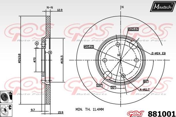 Maxtech 72940015 - Поршень, корпус скобы тормоза unicars.by