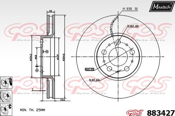 Maxtech 72948005 - Поршень, корпус скобы тормоза unicars.by