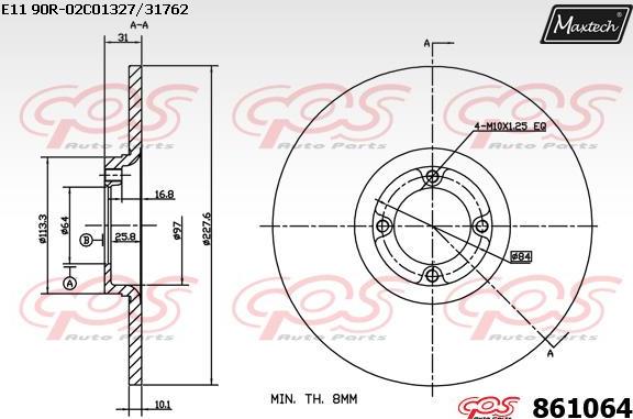 Maxtech 72942003 - Поршень, корпус скобы тормоза unicars.by